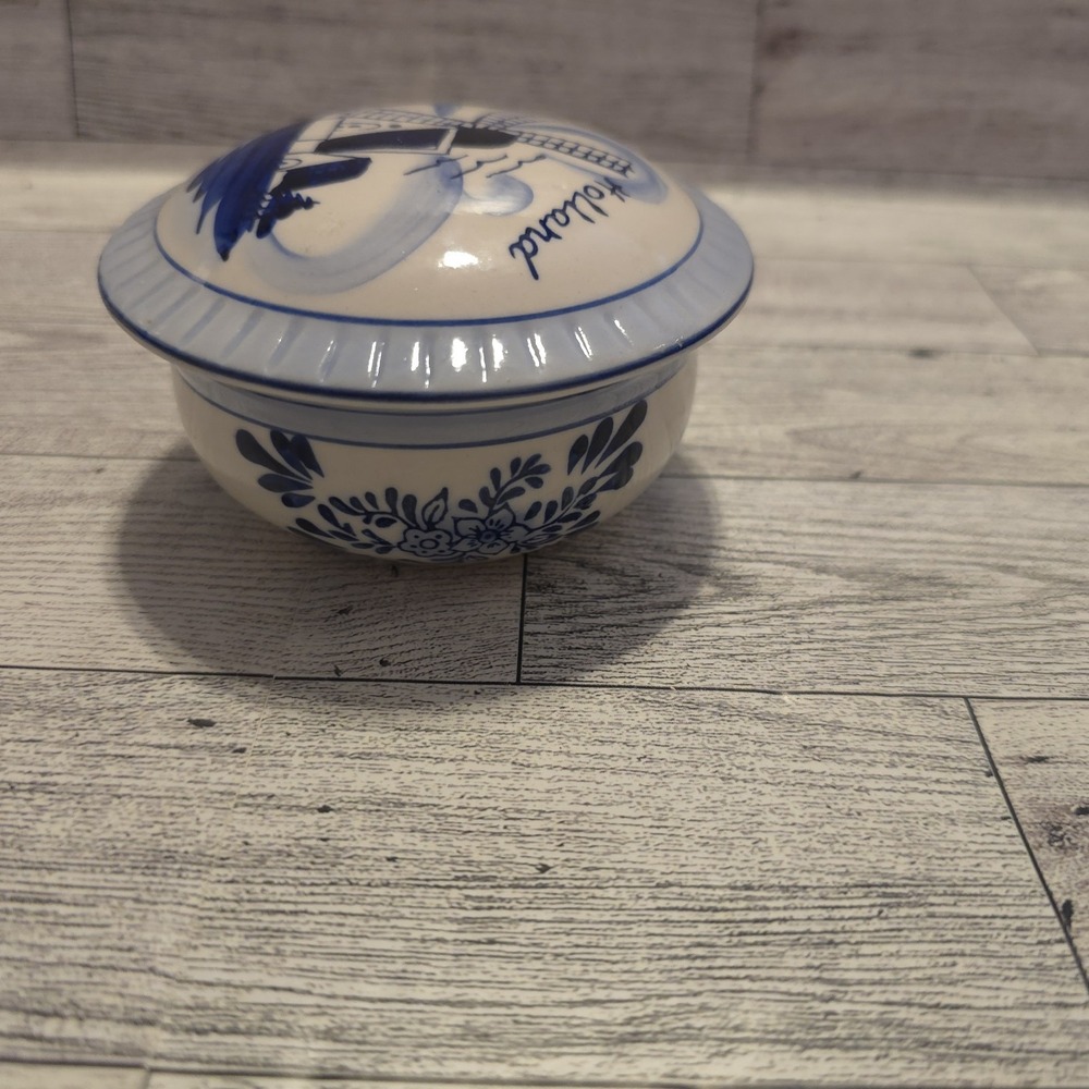 Deco Otelli Haarlem Holland Windmill Hand Painted Trinket Dish - Picture 5 of 7